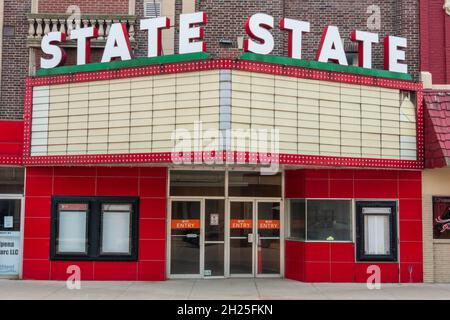 Alpena Michigan, USA - 19. Juli 2021: Eintritt zum Staatstheater in Alpena Stockfoto