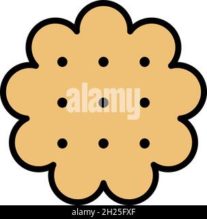 Peanut Cookie-Symbol. Kontur Peanut Cookie Vektor Symbol Farbe flach isoliert Stock Vektor