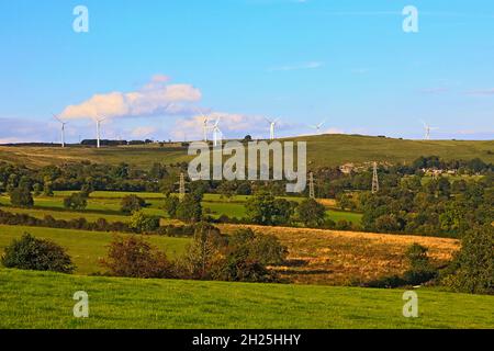 Blick auf die Landschaft von Hognaston bei Carsington Water in Derbyshire, England, Großbritannien Stockfoto