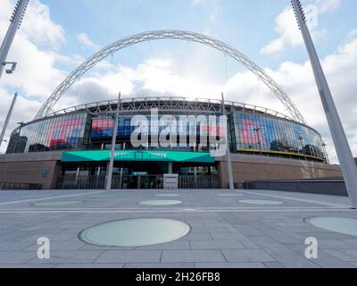 Wembley, Greater London, England, Oktober 12 2021: Wembley Stadium, ein Fußballstadion für die englische Nationalmannschaft. Stockfoto