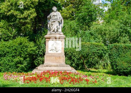 Wien, Österreich, 21. Juli 2021. Denkmal für Franz Schubert im Stadtpark Stockfoto