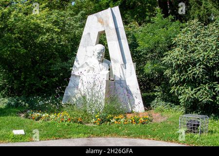 Wien, Österreich, 21. Juli 2021. Denkmal für Franz Lehar im Stadtpark Stockfoto