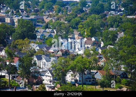 Luftaufnahme der Häuser in Lakewood, Ohio Stockfoto