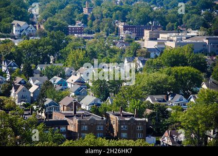 Luftaufnahme der Häuser in Lakewood, Ohio Stockfoto