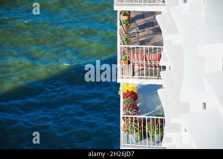 Balkons over Lake Erie, Lakewood, Ohio Stockfoto