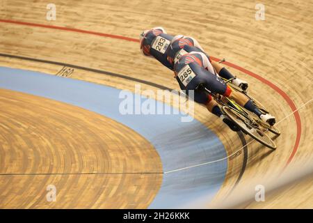 Roubaix, Frankreich. Oktober 2021. Team poursuit Canada während der Tissot UCI Track Cycling World Championships 2021 am 20. Oktober 2021 im Stab Vélodrome in Roubaix, Frankreich - Foto Laurent Sanson/LS Medianord/DPPI Quelle: DPPI Media/Alamy Live News Stockfoto