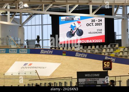 Roubaix, Frankreich. Oktober 2021. Ambiente während der Tissot UCI Track Cycling World Championships 2021 am 20. Oktober 2021 im Stab Vélodrome in Roubaix, Frankreich - Foto Laurent Sanson/LS Medianord/DPPI Quelle: DPPI Media/Alamy Live News Stockfoto