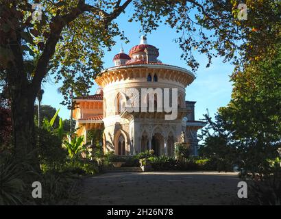 Schöner Palast von Monserrate in Sintra in Portugal Stockfoto