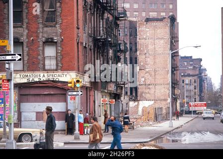 Straßenszene, 101st Street, Spanish Harlem, New York City, New York, USA, Bernard Gotfryd, 1967 Stockfoto