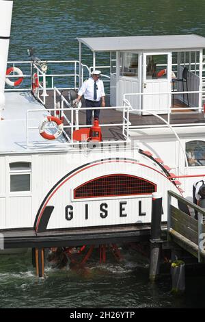 Der Dampfer 'Gisela' in Gmunden am Traunsee (Salzkammergut, Oberösterreich, Österreich) - das Dampfschiff 'Gisela' in Gmunden beim Traunsee (Salzk Stockfoto