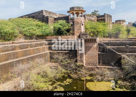 Schritt gut an Taragarh Fort in Bundi, Rajasthan Staat, Indien Stockfoto