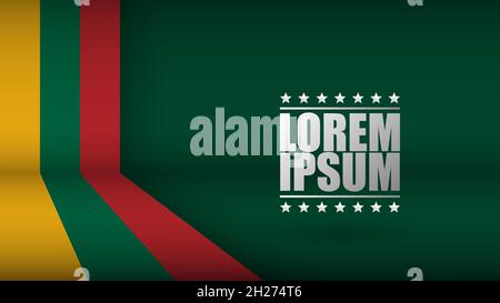 EPS10 Vector Patriotischer Hintergrund mit Litauen Flaggen Farben. Ein Element der Wirkung für die Verwendung, die Sie daraus machen möchten. Stock Vektor