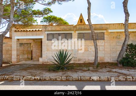 Sommerhaus von Corn Ulson Architekt des Opernhauses von Sydney in Can Lis in der Nähe von Palma Mallorca Spanien Stockfoto