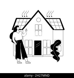 Passive Haus abstraktes Konzept Vektor Illustration. Stock Vektor