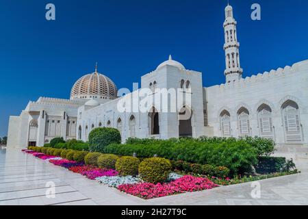 Sultan Qaboos Grand Mosque in Muscat, Oman Stockfoto