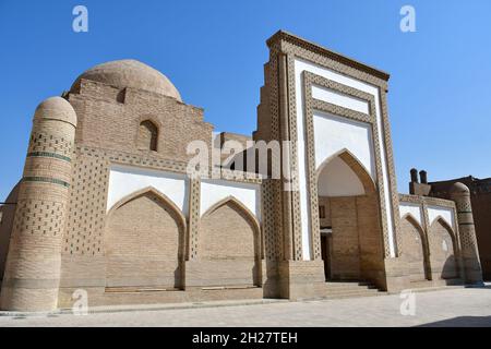 Mohammed Amin Inak Madrasah, Itchan Kala, Ichan-Qаl’а, Chiwa, Xorazm Region, Usbekistan, Zentralasien Stockfoto