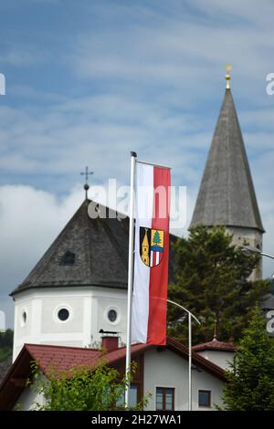 Die Kirche in Altmünster im Salzkammergut, Österreich, Europa - die Kirche in Altmünster im Salzkammergut, Österreich, Europa Stockfoto