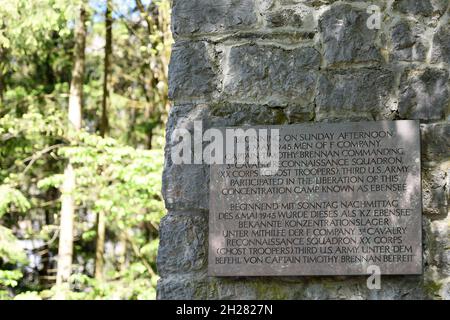 Das KZ Ebensee war ein Außenlager des Konzentrationslagers Mauthausen in der Gemeinde Ebensee in Oberösterreich. Die Häflinge im KZ Ebensee wurden ei Stockfoto