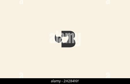 BUCHSTABE B-LOGO MIT SCHNURRBART-SYMBOL ZUR ILLUSTRATION Stock Vektor