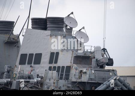 US Navy Arleigh Burke-Klasse Zerstörer USS Arleigh Burke DDG-51 im Hafen von Gdynia, Polen. 17. September 2021 © Wojciech Strozyk / Alamy Stockfoto Stockfoto