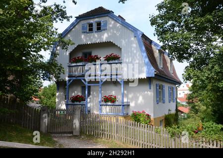 Das Münter-Haus in Murnau am Staffelsee war von 1909 bis 1914 (mit Wassily Kandinsky) und ab 1931 (mit Johannes Eichner) bis zu ihrer Tochter das Zuhause Stockfoto