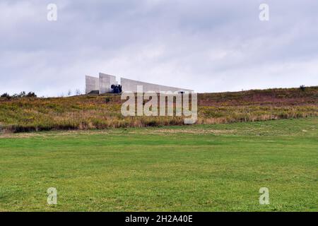 Shanksville, Pennsylvania, USA. Das Besucherzentrum am National Memorial von Flug 93. Stockfoto