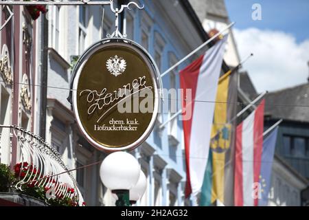 Das weltberühmte Cafe Zauner in Bad Ischl, Salzkammergut, Oberösterreich, Österreich, Europa - das weltberühmte Cafe Zauner in Bad Ischl, Salzkammergu Stockfoto