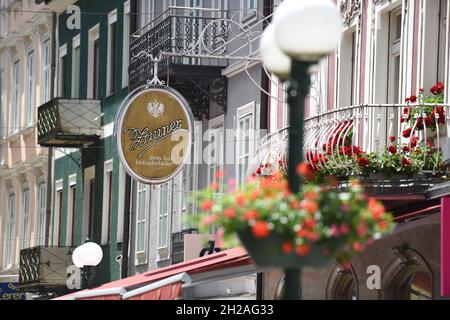 Das weltberühmte Cafe Zauner in Bad Ischl, Salzkammergut, Oberösterreich, Österreich, Europa - das weltberühmte Cafe Zauner in Bad Ischl, Salzkammergu Stockfoto