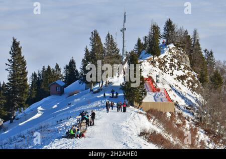 Zwölferhorn am Wolfgangsee (St. Gilgen, Salzkammergut, Salzburg, Österreich) - Zwölferhorn am Wolfgangsee (St. Gilgen; Salzkammergut, S Stockfoto