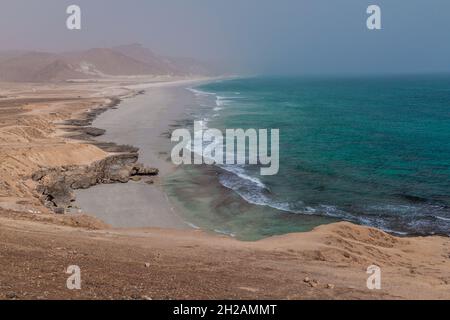 Mughsail Strand in Oman Stockfoto