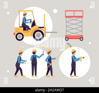 Sechs Ikonen der Flughafenbranche Stock Vektor