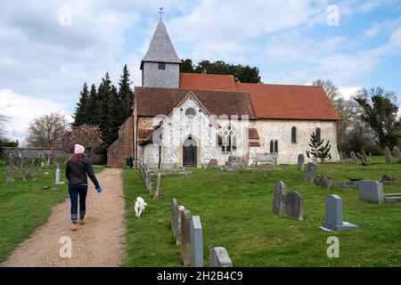 St Mary the Virgin Church, Silchester, Hampshire, England, Großbritannien Stockfoto