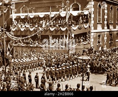 Die Polizei von Hongkong, Queen Victoria's Diamond Jubilee Parade, London 1897 Stockfoto