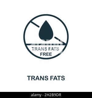 Symbol für Transfette. Monochromes Schild aus der Diät Sammlung. Creative Trans Fats Icon Illustration für Web-Design, Infografiken und mehr Stock Vektor