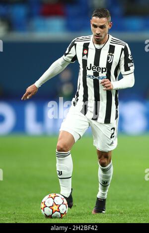 der verteidiger Mattia De Sciglio vom FC Juventus beim UEFA Champions League Spiel FC Zenit gegen FC Juventus in der Gazprom Arena in Sankt Petersburg. SANKT PETERSBURG, - 20. OKTOBER: (Foto von Anatoliy Medved) Stockfoto