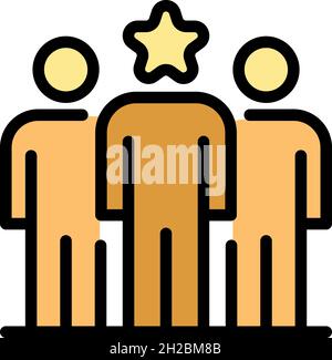 Star-Gaming-Team-Symbol. Umriss Star Gaming Team Vektor Symbol Farbe flach isoliert Stock Vektor