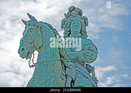 Reiterstatue Louis XIV, Versailles, Yvelines, Frankreich Stockfoto