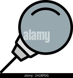 Perlenpiercing-Symbol. Umriss Perlenpiercing Vektor Symbol Farbe flach isoliert Stock Vektor