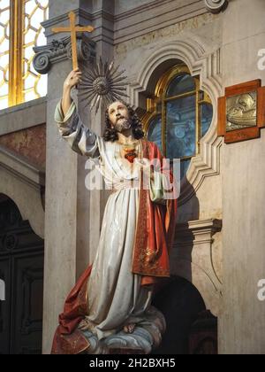 Im Inneren der Kirche Santo Antonio in Lissabon in Portugal Stockfoto