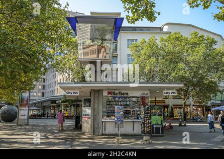 Historische Verkehrskanzel, Joachim- Thaler Platz, Kurfürstendamm, Charlottenburg, Berlin, Deutschland Stockfoto