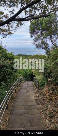 Der Taipingling Sea View Trail, New Taipei City 18. Okt. 2021, Taiwan Stockfoto