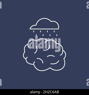 Symbole für die Linie Psychotherapie und Psychologie. Einfach Stock Vektor