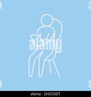 Symbole für die Linie Psychotherapie und Psychologie. Einfach Stock Vektor