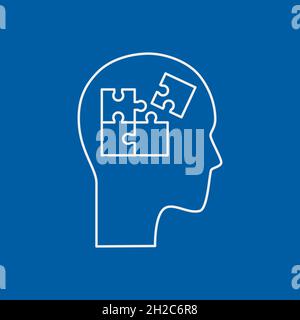 Symbole für die Linie Psychotherapie und Psychologie. Einfach Stock Vektor