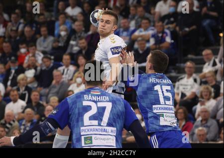 Kiel, Deutschland. 20. Oktober 2021. firo: Handball Champions League 20.10.2021: THW Kiel - Pick Szeged Einzelaktion, Nikola Bilyk, THW/dpa/Alamy Live News Stockfoto