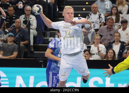 Kiel, Deutschland. 20. Okt 2021. firo: Handball Champions League 20.10.2021: THW Kiel - Pick Szeged Patrick Wiencek, THW/dpa/Alamy Live News Stockfoto