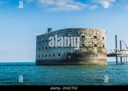 Le Fort Boyard dans l'embouchure de la Charente en France Stockfoto