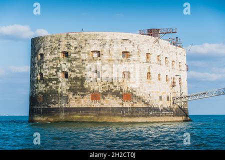 Le Fort Boyard dans l'embouchure de la Charente en France Stockfoto