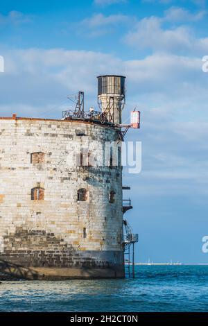 Le Fort Boyard dans l'embouchure de la Charente en France Stockfoto