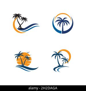 Sommer Strand Vektor Symbol Design Illustration Vorlage Stockfoto